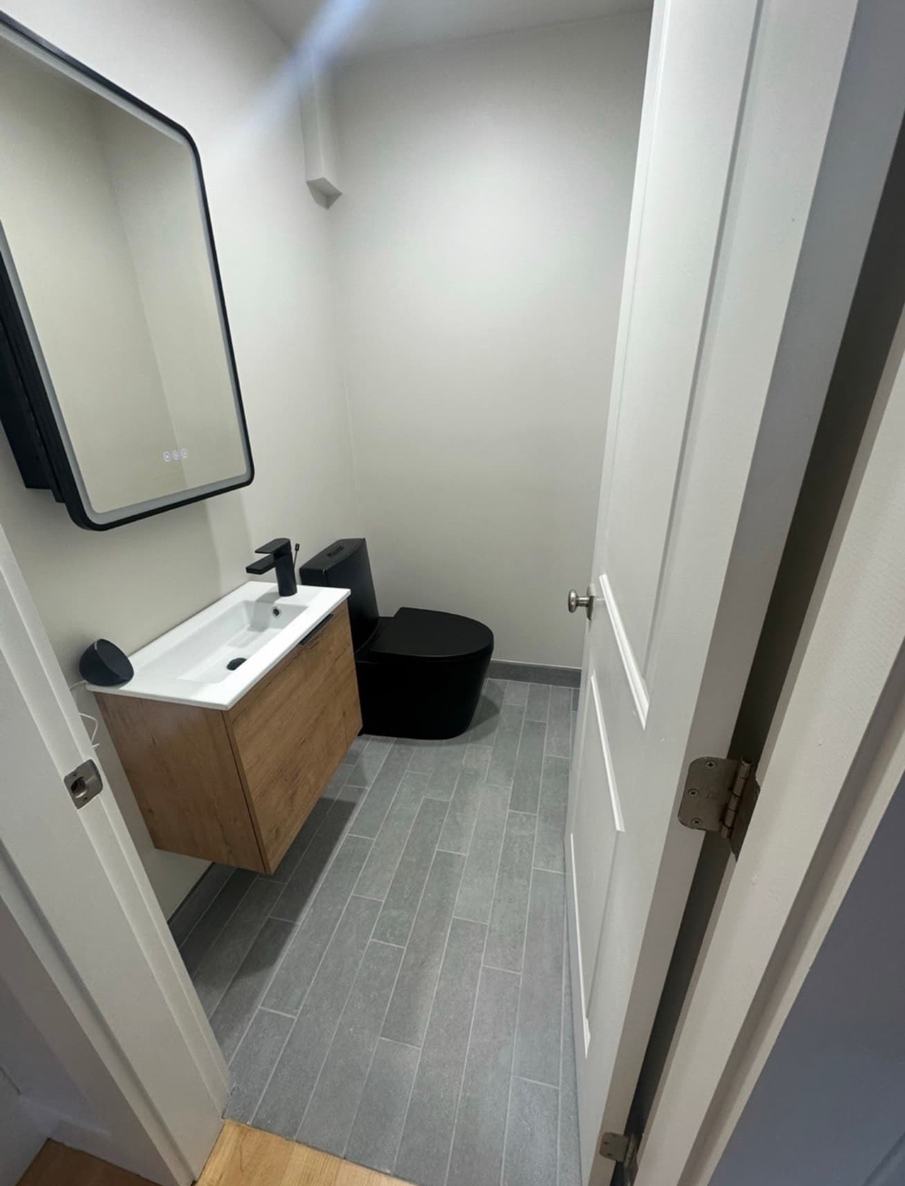 Closet Renovation and Conversion to Half Bathroom Remodeling Boston Massachusettes General Contractor