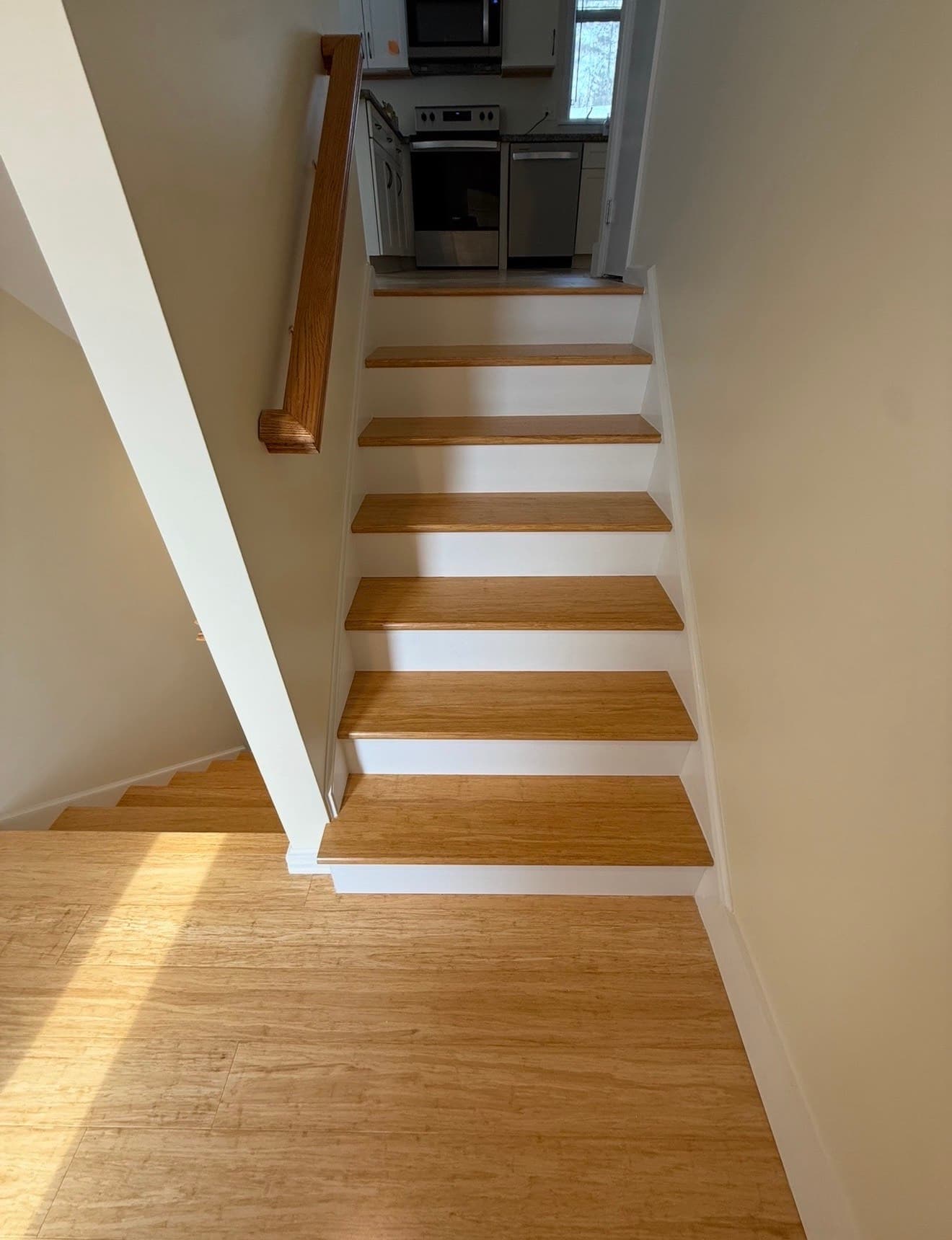 Staircase remodel before and after